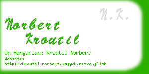 norbert kroutil business card